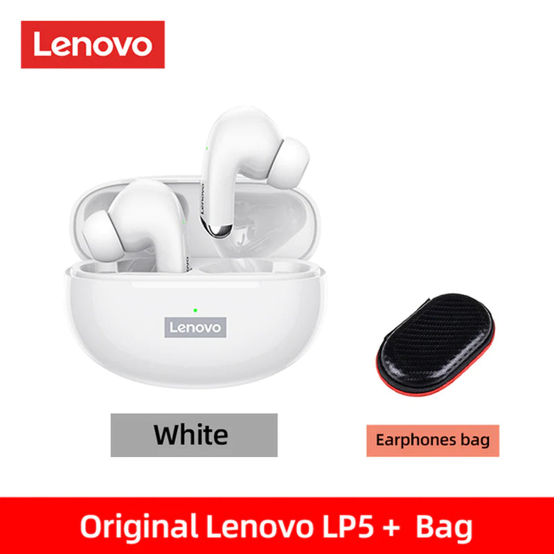 100% Original Lenovo LP5 Wireless Bluetooth Earbuds Hifi Music Earphone with Mic Headphones Sports Waterproof Headset 2022 New