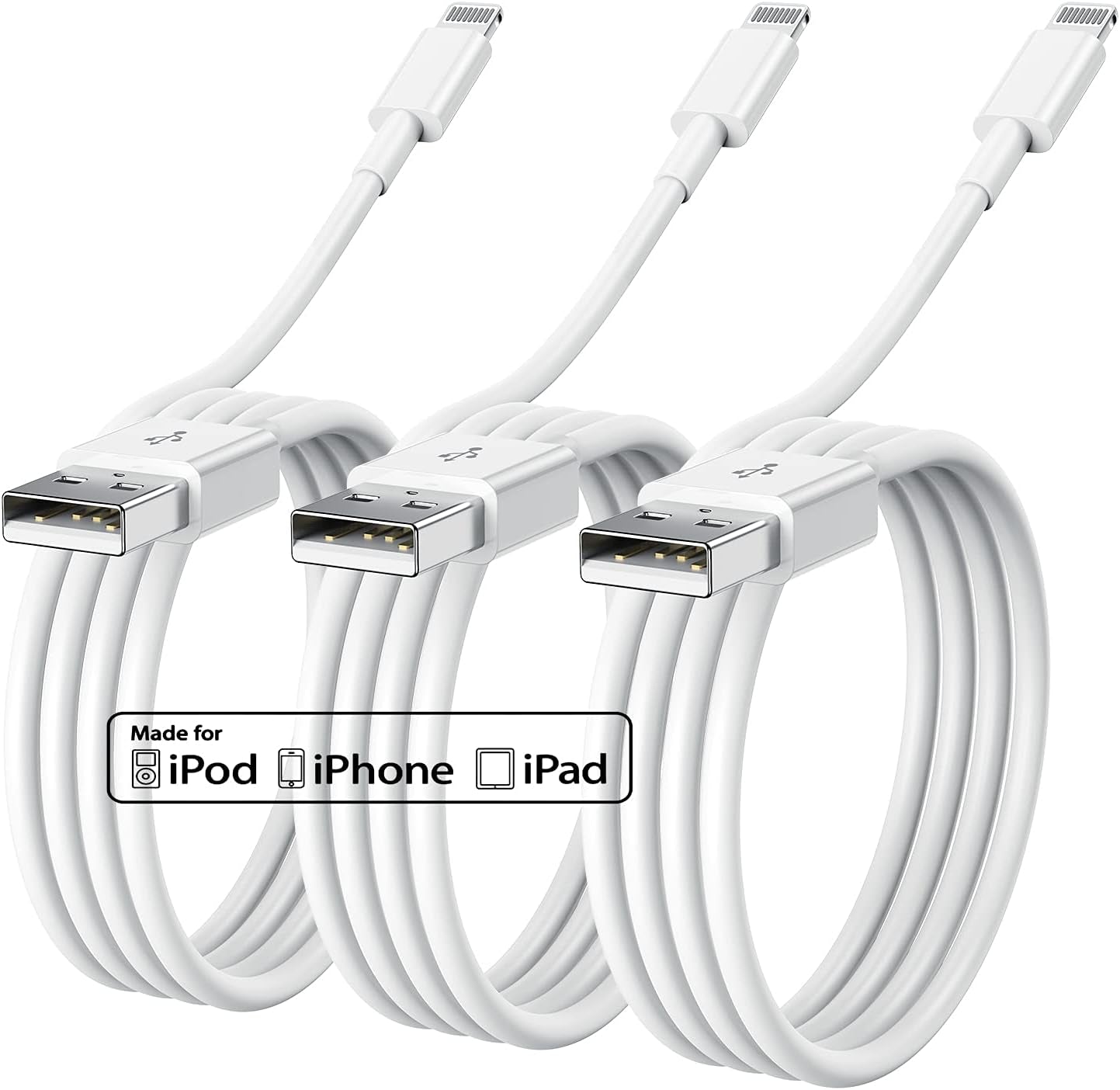 10Ft Apple Charger Cable, Long Apple Lightning to USB Cable 10 Feet,Fast Iphone Charging Cord 10 Foot for Apple Iphone 14 Pro Max/14 Plus/14/13/12/11 Pro/11/Xs Max/Xr/8/7/6S/6/5S/Se Ipad Original