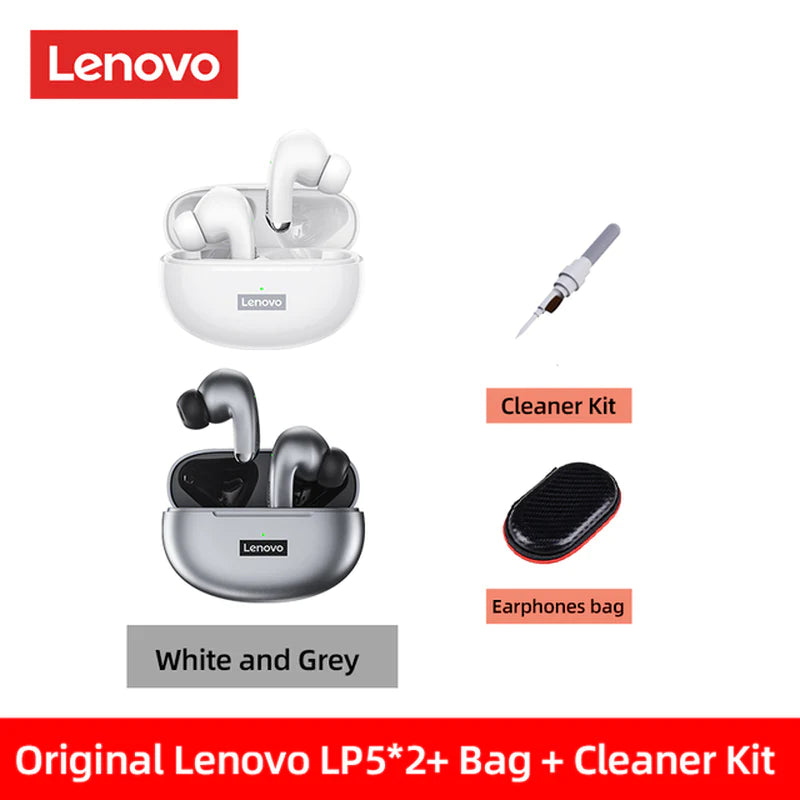 100% Original Lenovo LP5 Wireless Bluetooth Earbuds Hifi Music Earphone with Mic Headphones Sports Waterproof Headset 2022 New